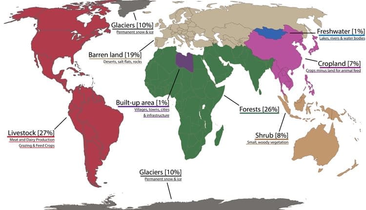 World Map by Land Use 01